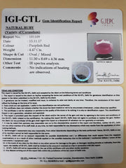 4.97 Ratti Natural New Burma Ruby with Govt. Lab Certificate-(4551)